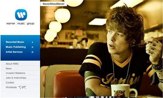 華納音樂目前市值約11億，帳上赤字卻超過20億美元。(圖:華納音樂官網)