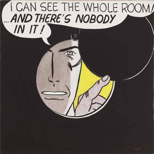 Roy Lichtenstein的「I Can See the Whole Room!… And There’s Nobody in It!」去年拍出4000萬美元    (圖取自網路)