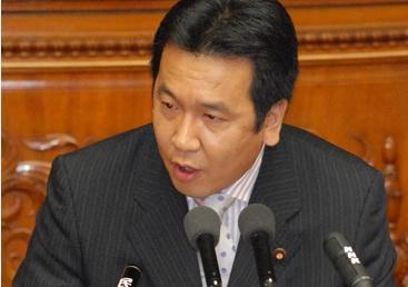 日本內閣官房長官枝野幸男稱，政府無意收購東京電力。(圖取自個人網頁)