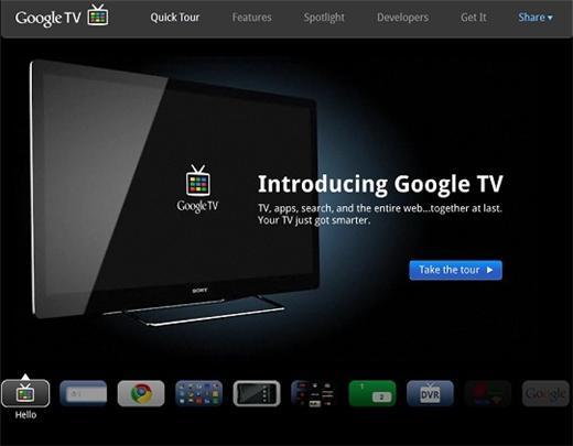 Google TV 首頁。