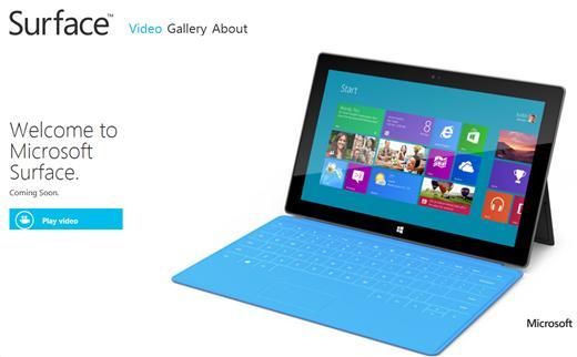 微軟推出自有品牌平板電腦Surface