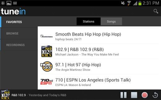 網路電台TuneIn Radio。(圖：CNET)