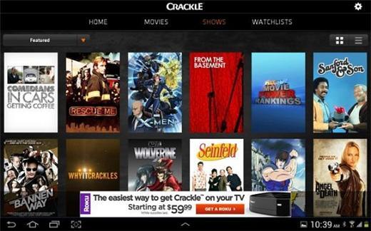 網路串流影片服務Crackle。(圖：CNET)