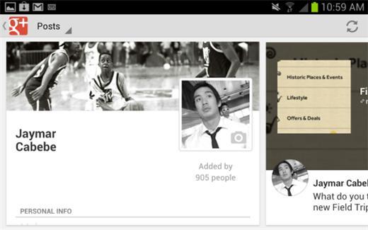 《CNET》專欄作者Jaymar Cabebe的個人Google+頁面。(圖：CNET)