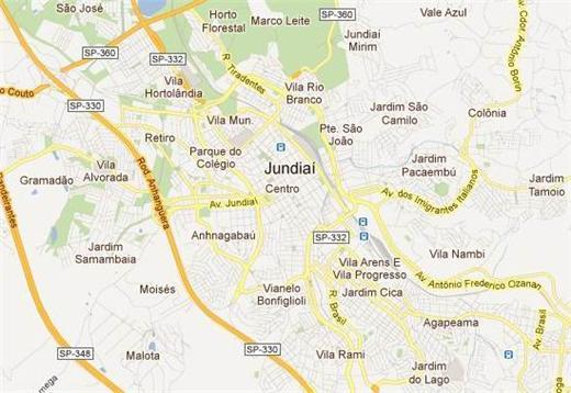 富士康設廠所在的巴西聖保羅小城Jundiai，將一條街道更名為「賈伯斯大道」，向他致敬    (圖取自Google Map)