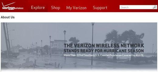 (圖片來源：Verizon Wireless官網截圖)