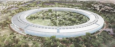 蘋果新總部模擬圖。(圖:庫比提諾市府官網)