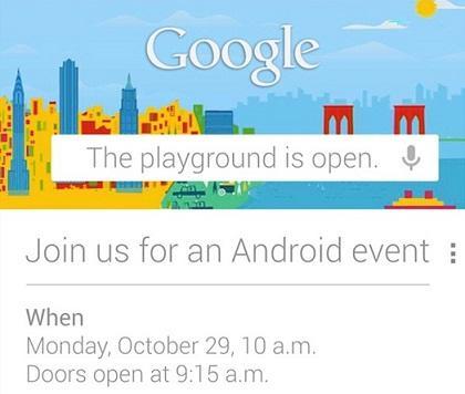 Google原定Android發表會邀請函。(圖Google)