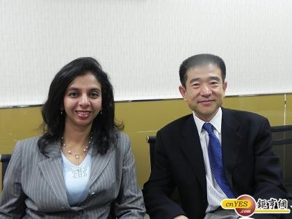  安瑞科技總經理趙耀、財務長Sameena Ahmed