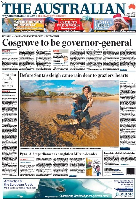 12月26日《澳大利亞人報》
