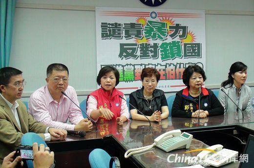 國民黨團也召開記者會，表示陸生二法已經完成初審。(兩岸網記者王定傳攝)