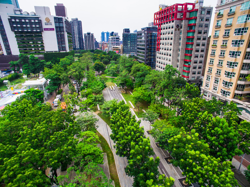 圖說：台中草悟道是具休憩與景觀功能的綠園道，因屬文風興盛的質感商圈，沿線第一排景觀豪宅少有釋出，在稀有與保值下，相當吸引自用的高端買主。(業者提供)