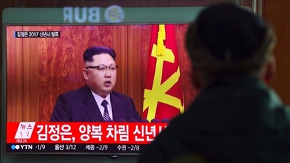 金正恩在新年講話時表示,洲際導彈試射準備進入最後階段。 (圖:AFP)