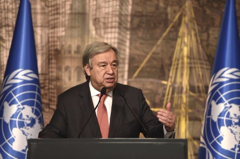 聯合國秘書長古特雷斯(Antonio Guterres)13日發表聲明,強烈譴責北韓12日再次發射彈道導彈。 (圖:AFP)