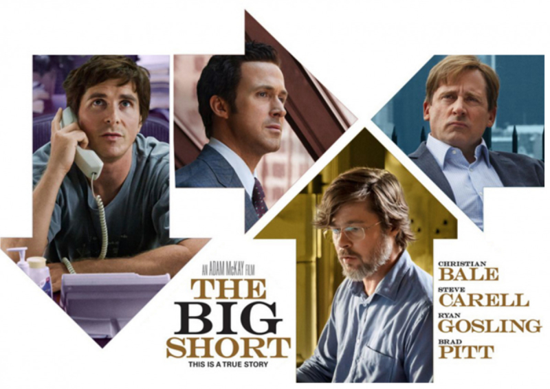 電影「大賣空」宣傳照,Steve Carell(右一)扮演Steven Eisman (圖取自電影海報)
