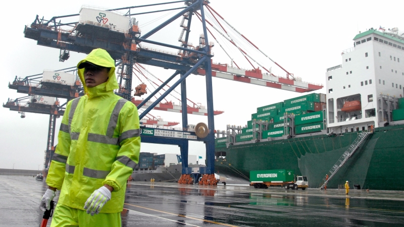 貨櫃航商旺季到(圖：AFP)