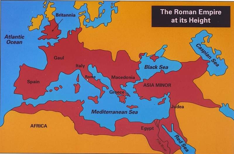 羅馬帝國疆域。(圖片來源：Ｍetal Gaia)