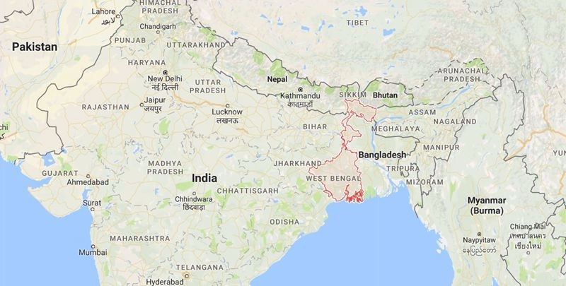西孟加拉所在地 / 圖片來源：Google