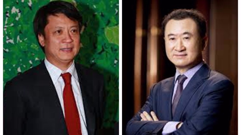 融創主席孫宏斌(左)、萬達董事長王健林(右) (圖取材自網路)