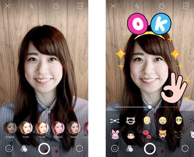 LINE聊天室內建相機多了更多濾鏡與特效。（圖／翻攝自LINE官方部落格）