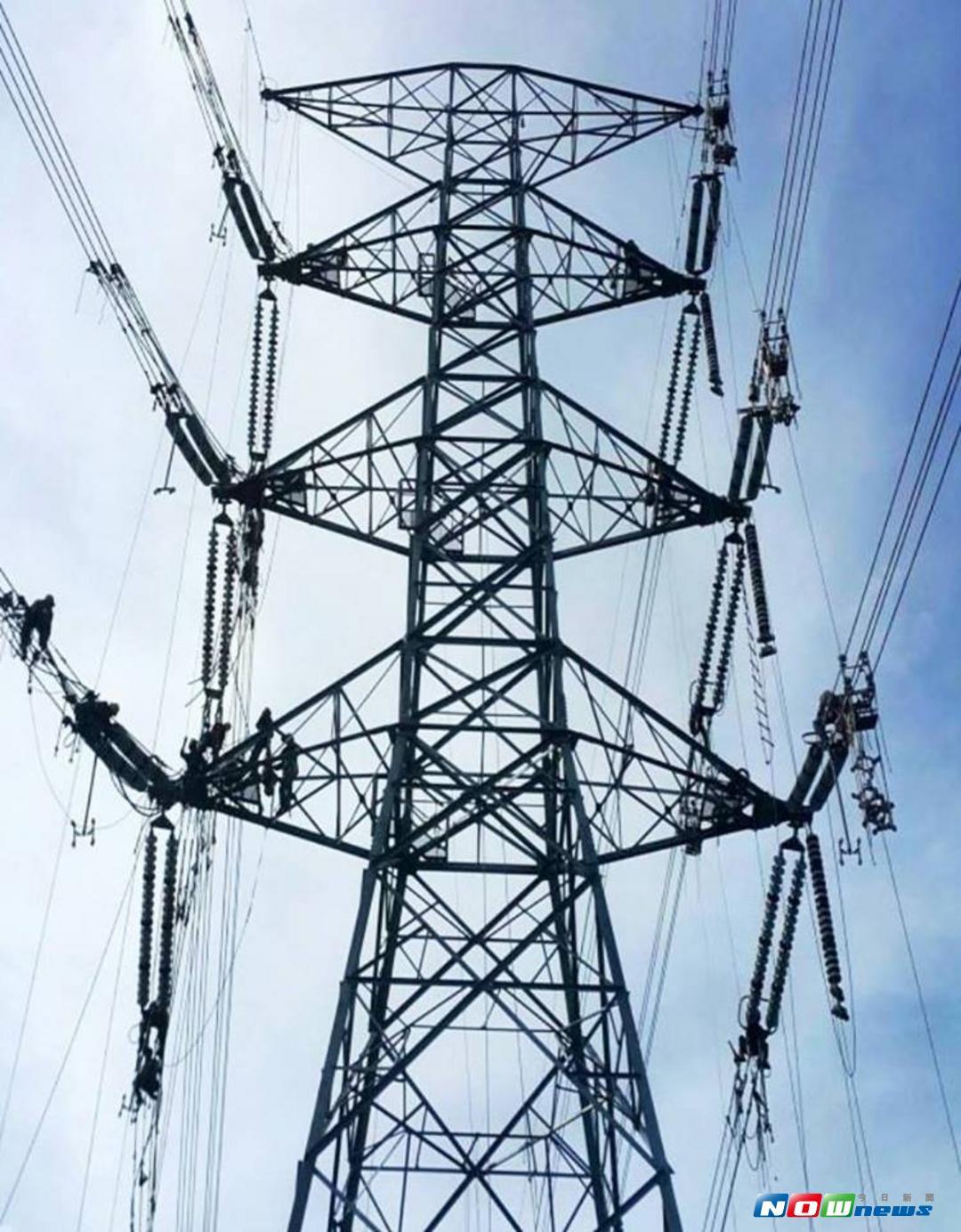 ▲和平電廠電塔搶修提前達陣，今已順利併聯發電。（圖／經濟部提供）