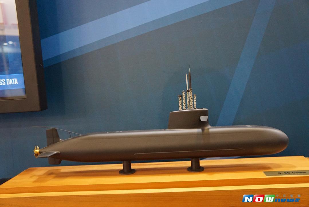 2017台北航太展中，美商洛克希德馬丁展出的S80潛艦模型。（圖／記者呂炯昌攝 , 2017.8.17）