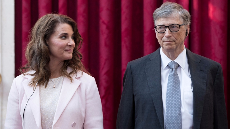 Bill Gates (右)與妻子 / 圖片來源:afp