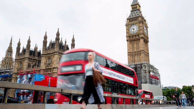 英國倫敦街景。(AFP)