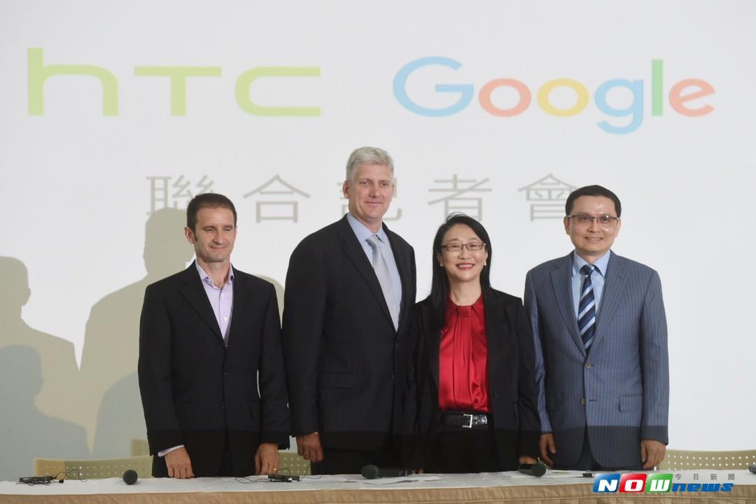 ▲HTC宏達電和 Google 共同宣布簽署協議。根據該協議，Google延攬原參與打造Google Pixel手機的HTC成員加入Google。（圖／記者陳明安攝，2017.9.21）