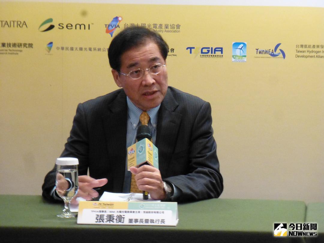 ▲茂迪董事長暨執行長張秉衡表示，茂迪將與碩禾合資成立「台灣太陽能模組製造有限公司」。（圖／記者許家禎攝，2017.10.17）