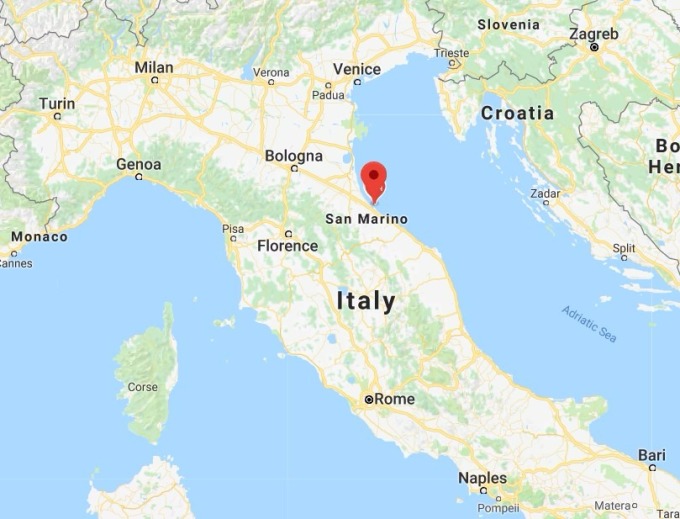 Rimini 位置圖 / 圖：谷歌