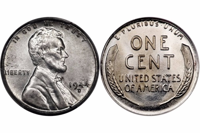 1944 年 1 美分硬幣 / 圖：heritageauction