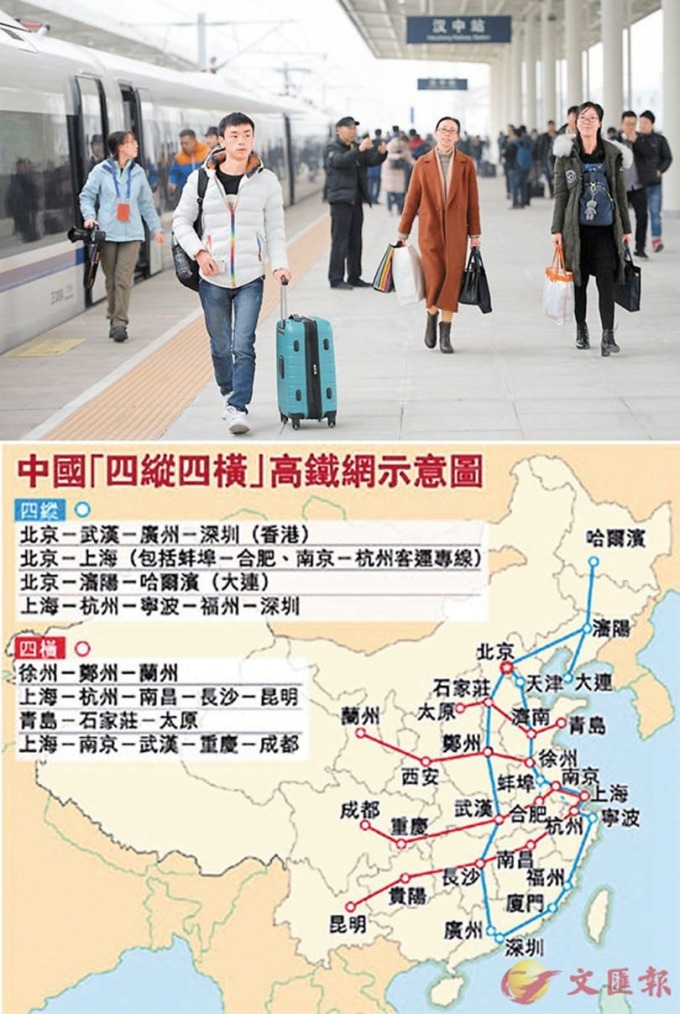 中鐵總表示，力爭2020年高鐵覆蓋80%以上大城市。 (圖：香港文匯報)
