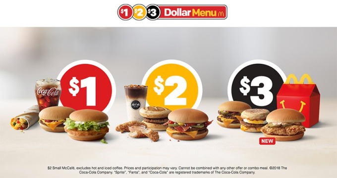 麥當勞的123美元菜單