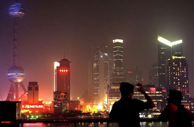 上海夜景。 (圖：AFP)