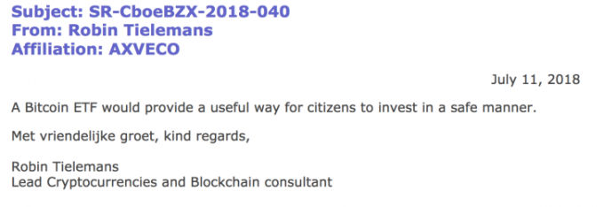 民眾給SEC對於加密貨幣ETF相關的意見 (圖:Coindesk)