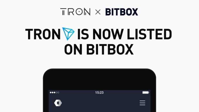 line宣佈首個貨幣專案波場幣tron(trx)已於加密貨幣交易所「bitbox」