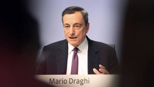 (圖一：歐盟的復甦遠落於美國之後，ECB總裁德拉吉AFP)