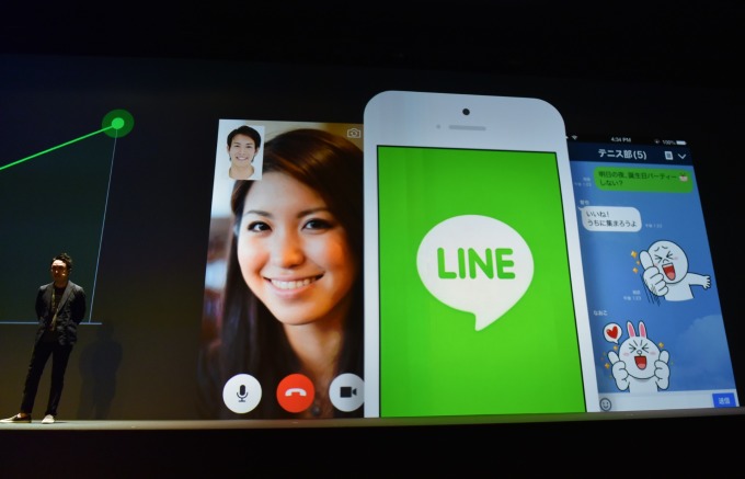 通訊軟體 LINE (圖片來源:AFP)