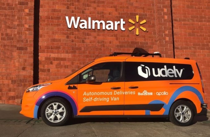 沃爾瑪與Udelv合作的網購雜貨配送自動駕駛車（圖：沃爾瑪官網）