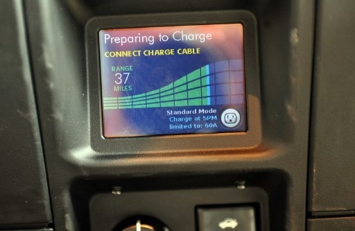 特斯拉車的充電螢幕