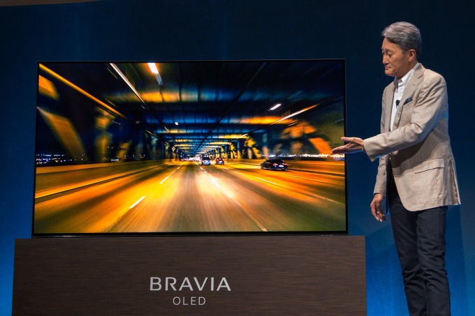 SONY在CES 2019所展出的OLED電視 (圖:AFP)