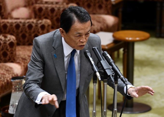 日本財務大臣麻生太郎 (圖:AFP)
