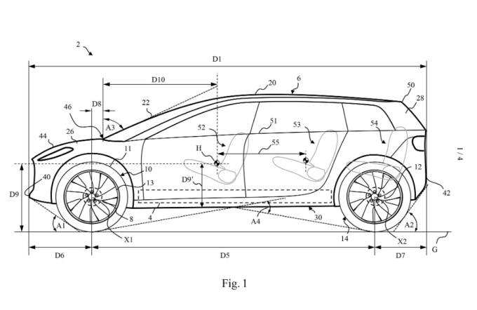 Dyson電動車專利設計圖 (圖片：彭博社)