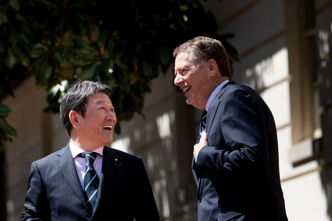 日本经济再生大臣证实、美日将于 8 月 1~2 日再度进行通商谈判。(资料照片) (图片：AFP)