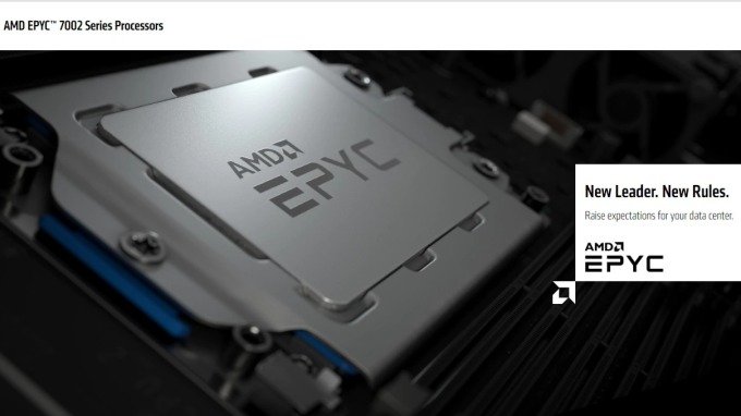 AMD 推出世上最強的 X86 處理器 - 第二代 EPYC 處理器。 (圖片：翻攝 AMD 官網)