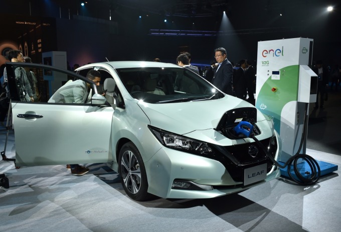 日產 LEAF 電動車 (圖片:AFP)