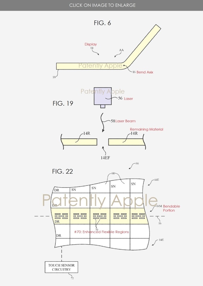 蘋果 2018 年也申請了有關可折疊設備之專利 圖片:patently-apple
