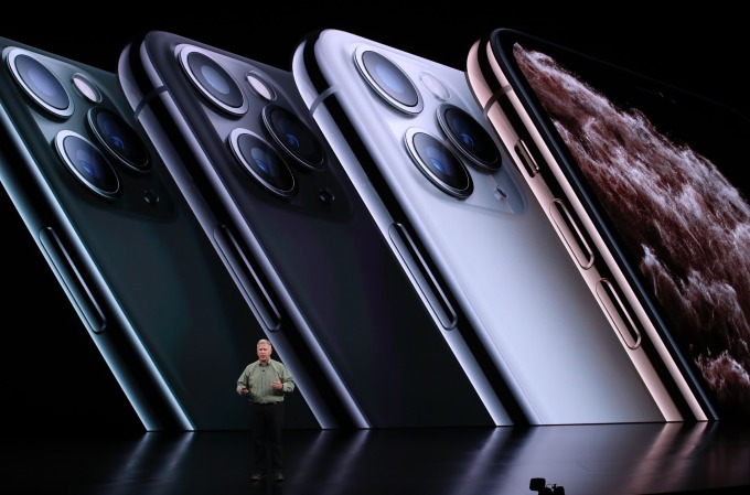iPhone 11 Pro 產品線。(圖片:AFP)