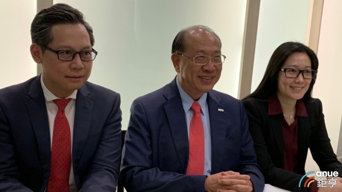 大銀董事長卓永財(中)、副董事長卓秀瑜(右)、執行副總經理游凱勝(左)。(鉅亨網資料照)